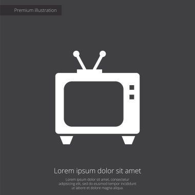 TV premium illüstrasyon simge