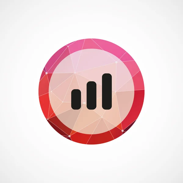 Diagrama de negócios, gráfico círculo rosa triângulo fundo ico — Vetor de Stock