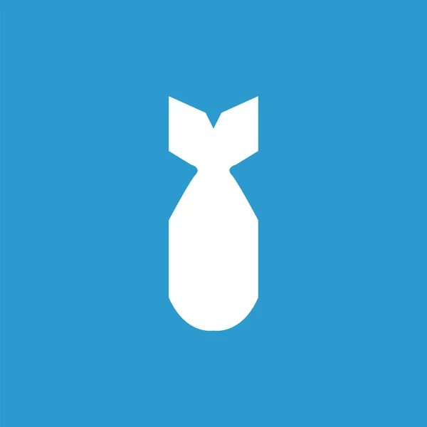 Bom overzicht icon, geïsoleerde, wit op de blauwe pagina — Stockvector