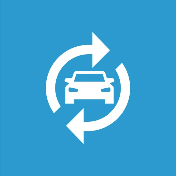 汽车服务图标，孤立的、 白色的蓝色艾菲尔 — 图库矢量图片