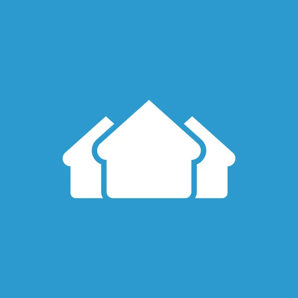 建筑图标，孤立的、 白色的蓝色艾菲尔 — 图库矢量图片