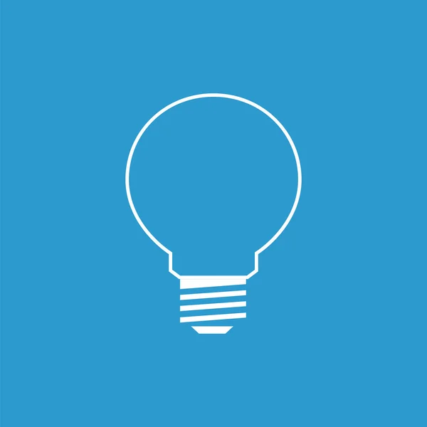 Ideensymbol, isoliert, weiß auf blauem Hintergrund — Stockvektor