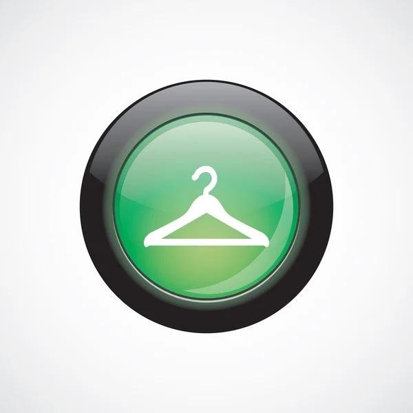 Cintre panneau en verre icône vert brillant bouton — Image vectorielle