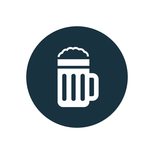 Verre de bière icône — Image vectorielle