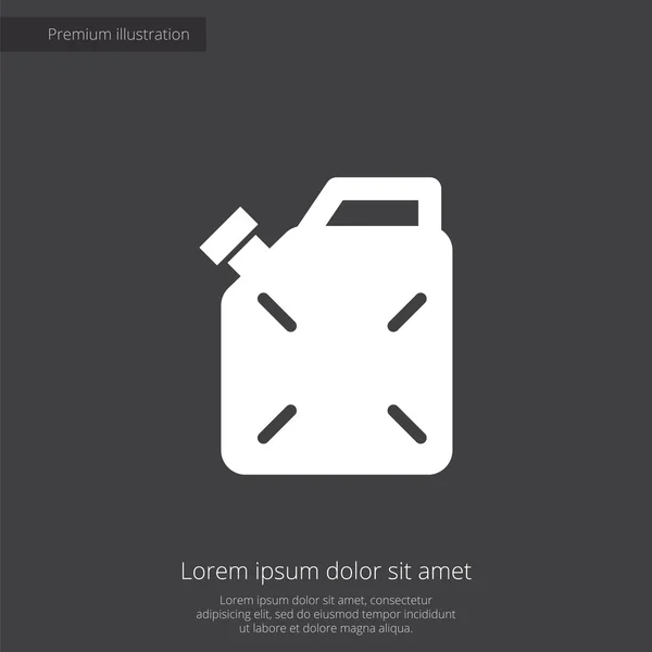 Jerrycan premium illustration ikonen — Stock vektor