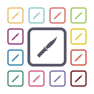 bıçak düz Icons set