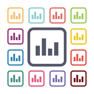 Equalizer'ı düz Icons set