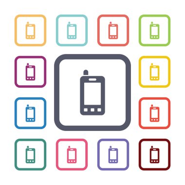 cep telefonu düz Icons set