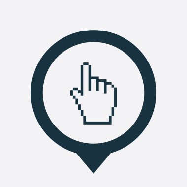 İşaretçi piksel imleç simgesi harita PIN
