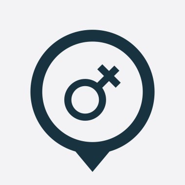 kadın sembol simge harita PIN