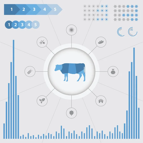 Mezőgazdasági infographi — Stock Vector