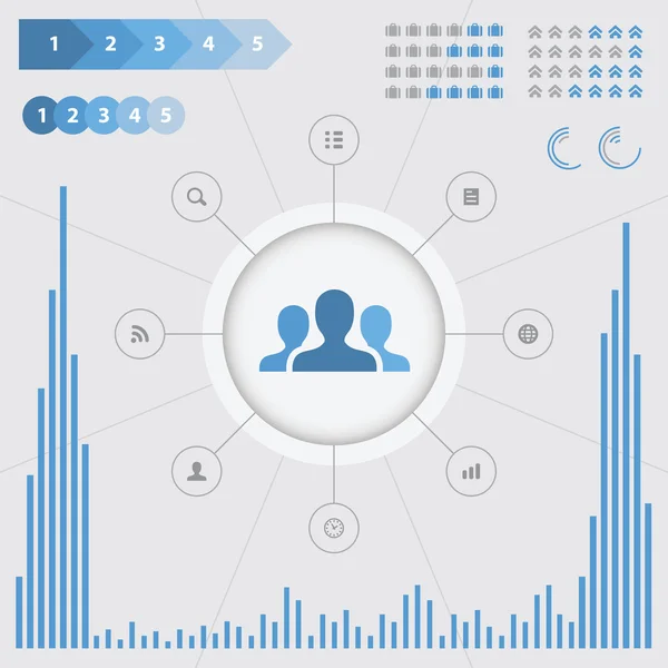 Infografías analíticas — Vector de stock