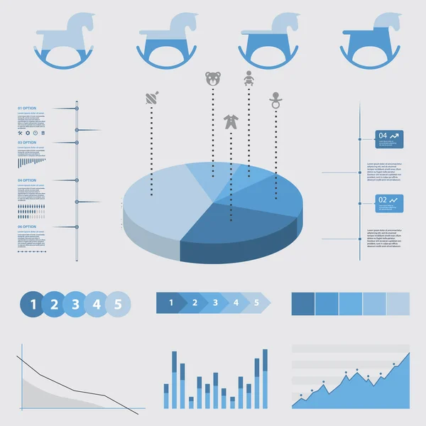 Kinder-Infografik — Stockvektor