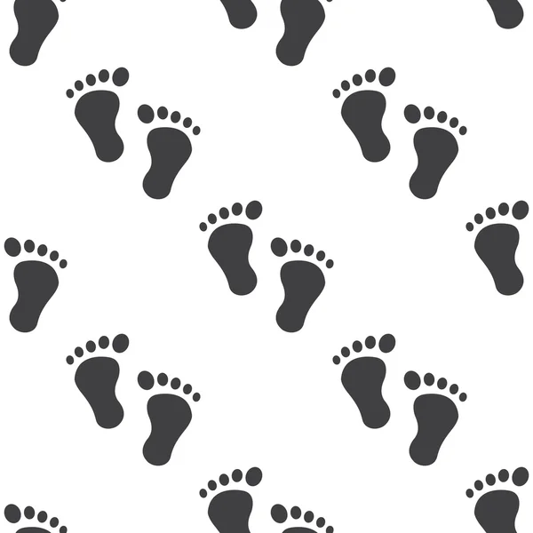 Man footprints, vector seamless pattern — Stock Vector