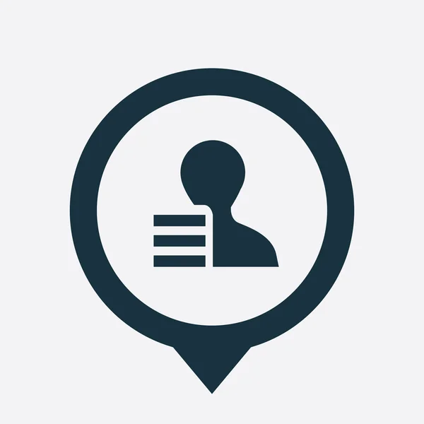 Profile application icon map pin — Stock Vector
