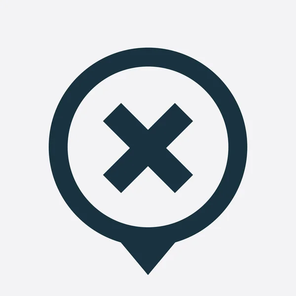 Close icon map pin — Stock Vector