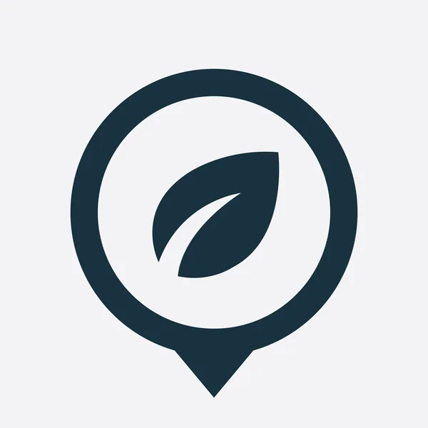 Rostlina ikona mapu pin — Stockový vektor