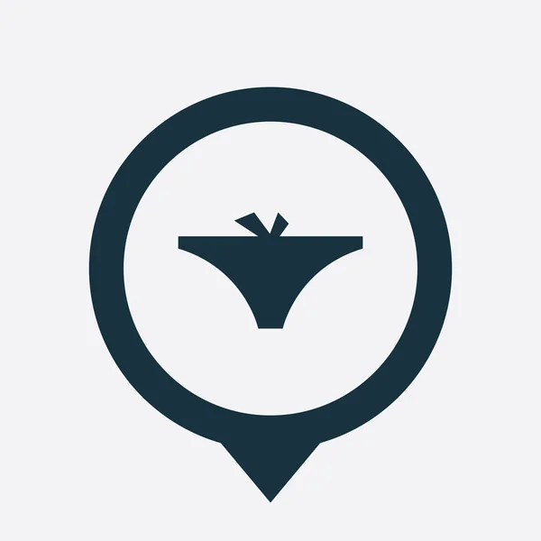Ondergoed pictogram kaart pin — Stockvector