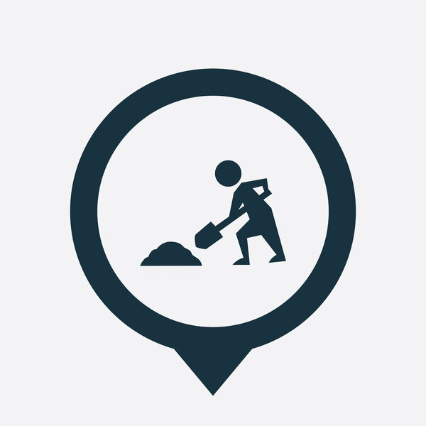 construction works icon map pin