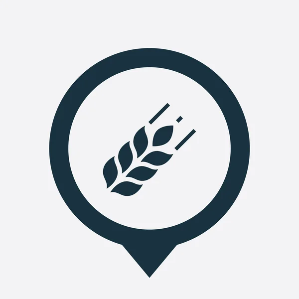 Agricultura icono mapa pin — Vector de stock