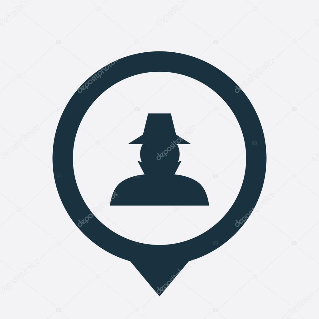 detective icon map pin