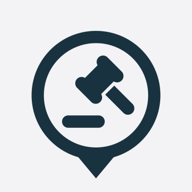 Mahkeme hukuk simge harita PIN