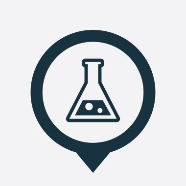 Laboratuvar simge harita PIN