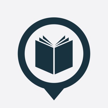 kitap simgesini harita PIN