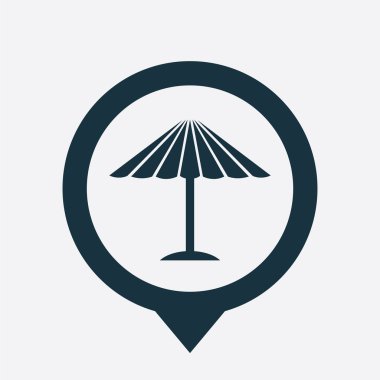 şemsiye maskesi simgesi harita PIN