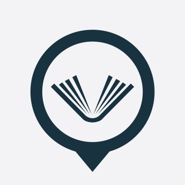 kitap simgesini harita PIN