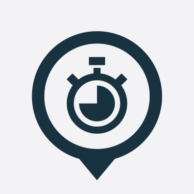 timer icon map pin clipart