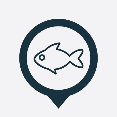 Balık simge harita PIN