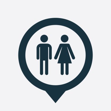 kız ve erkek simge harita PIN