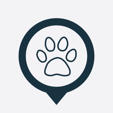 kedi ayak izi simge harita PIN