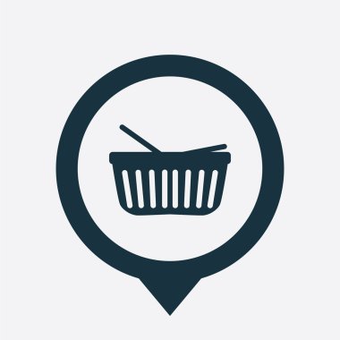 alışveriş sepeti simgesini harita PIN