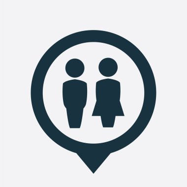 kız ve erkek simge harita PIN