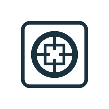 optik görüş kutsal kişilerin resmi yuvarlak kare düğme