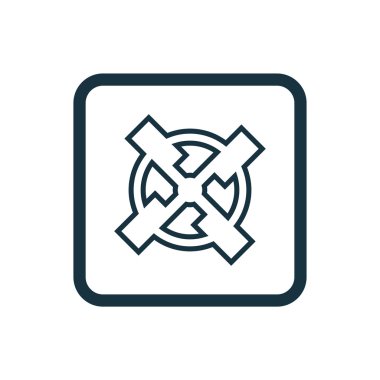 değirmen kutsal kişilerin resmi yuvarlak kare düğme