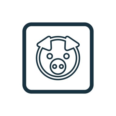 domuz kutsal kişilerin resmi yuvarlak kare düğme