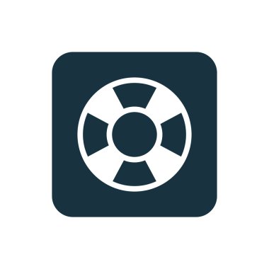 Lifebuoy kutsal kişilerin resmi yuvarlak kare düğme