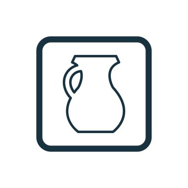 sürahi kutsal kişilerin resmi yuvarlak kare düğme