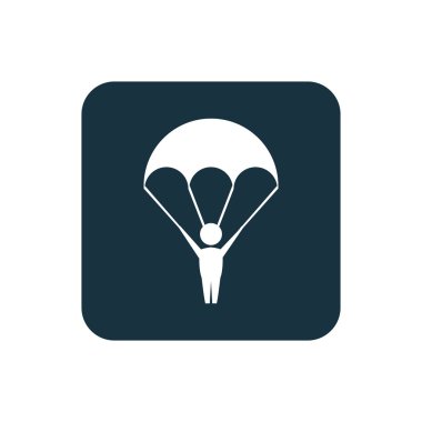 Paraşütçü kutsal kişilerin resmi yuvarlak kare düğme