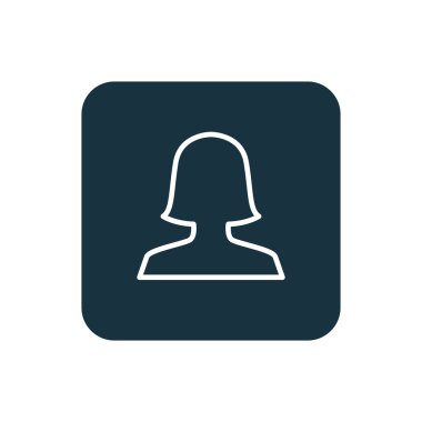 kadın profili kutsal kişilerin resmi yuvarlak kare düğme