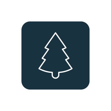 Noel ağacı kutsal kişilerin resmi yuvarlak kare düğme