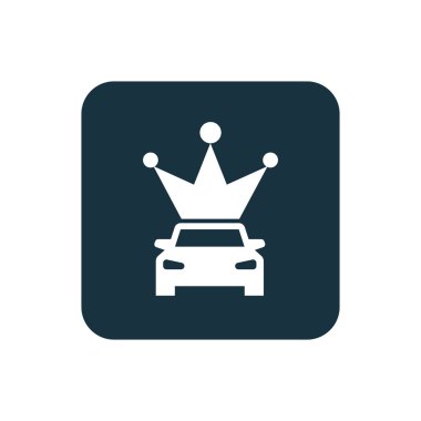 Araba taç kutsal kişilerin resmi yuvarlak kare düğme