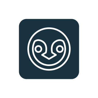 Penguen kutsal kişilerin resmi yuvarlak kare düğme