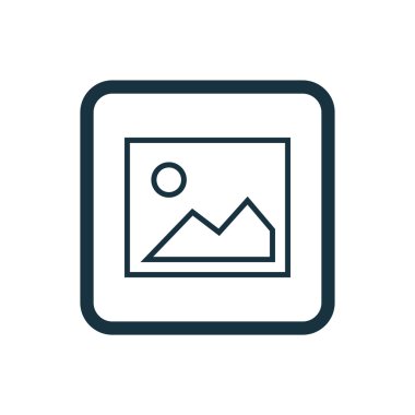 boş fotoğraf simge yuvarlak kareler düğmesi