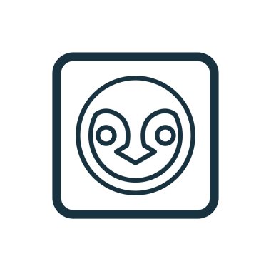 Penguen kutsal kişilerin resmi yuvarlak kare düğme