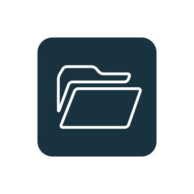 klasör simgesi yuvarlak kareler düğmesi