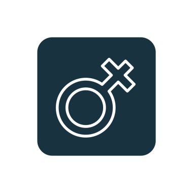 kadın sembolü kutsal kişilerin resmi yuvarlak kare düğme